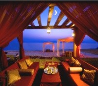 Lounging by the beach